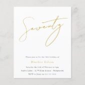 Papier Script Black & Gold Budget 70e anniversaire Invita (Devant)