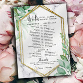 Papier Script botanique Texte Mariage Jour Timeline