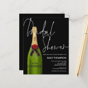 Papier Script bouteille de champagne budget Fête des mari