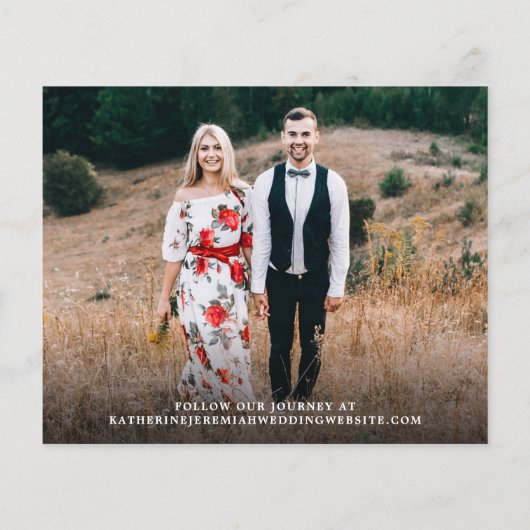 Papier Script BUDGET Enregistrer la date Fiançailles phot (Dos)