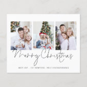 Papier Script BUDGET Famille 3 Photos Joyeux Noël (Devant)