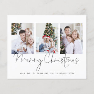 Papier Script BUDGET Famille 3 Photos Joyeux Noël