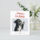 Papier Script Budget Joyeux Howlidays Pet Photo Noël (Debout devant)