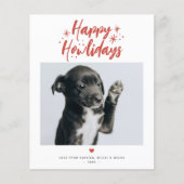 Papier Script Budget Joyeux Howlidays Pet Photo Noël (Devant)