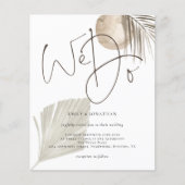 Papier Script Budget Nous faisons Boho Pampas Faire-part  (Devant)