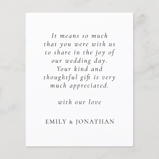 Papier Script Budget Nouveau M. Mme Mariage N'importe que (Dos)