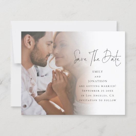 Papier Script Budget Photo Code QR Mariage Enregistrer La (Devant)