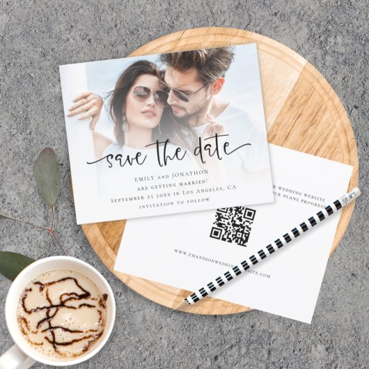 Papier Script Budget Photo Code QR Mariage Enregistrer La