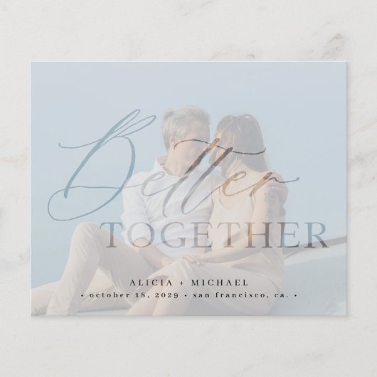 Papier Script budget QR CODE photo mariage enregistrer la (Devant)