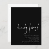 Papier Script budgétaire noir blanc 21e anniversaire Invi (Devant / Derrière)