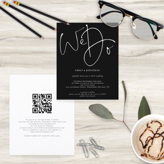 Papier Script budgétaire Nous faisons Black QR Code Maria