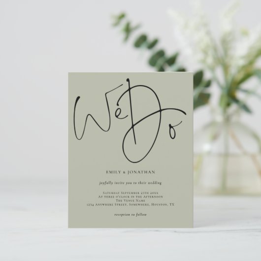 Papier Script budgétaire Nous faisons Pale Sage Faire-par (Debout devant)