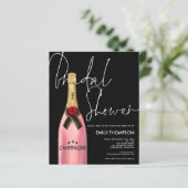 Papier Script Champagne rose Budget Fête des mariées noir (Debout devant)