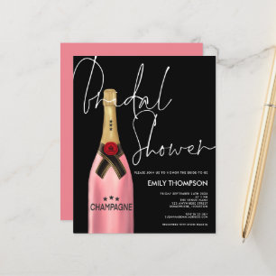 Papier Script Champagne rose Budget Fête des mariées noir