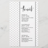 Papier Script + Chronologie des événements du Mariage de  (Devant)