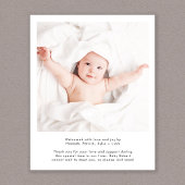 Papier Script de bienvenue moderne 4 Faire-part de naissa