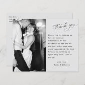 Papier Script de budget Mariage Photo personnalisée Merci (Devant / Derrière)