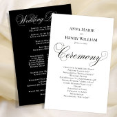 Papier Script de calligraphie mariage noir et blanc