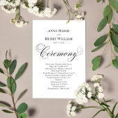 Papier Script de calligraphie mariage noir et blanc