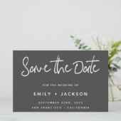 Papier Script de charbon de bois moderne simple Enregistr (Debout devant)