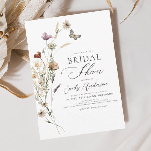 Papier Script de Fête des mariées de Fleur sauvage Boho B