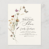 Papier Script de Fête des mariées de Fleur sauvage Boho B (Devant)