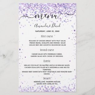 Papier Script de parties scintillant blanche violet maria
