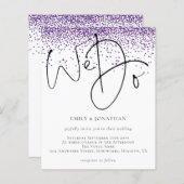 Papier Script de Parties scintillant violet budget Nous f (Devant / Derrière)