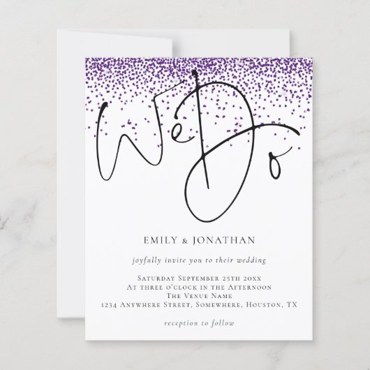 Papier Script de Parties scintillant violet budget Nous f (Devant)