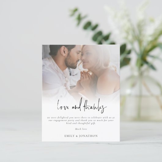 Papier Script de photo de budget Fiançailles Amour et Rem (Debout devant)