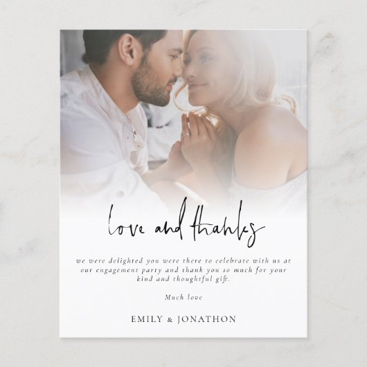 Papier Script de photo de budget Fiançailles Amour et Rem (Devant)