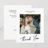 Papier Script de remerciement de mariage photo Budget (Devant / Derrière)