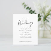 Papier Script d'élégance simple Mariage de budget moderne (Debout devant)