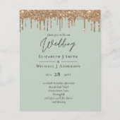 Papier Script du Mariage de Parties scintillant de la gou (Devant)