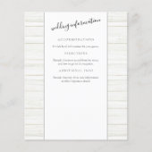 Papier Script élégant Bois rustique Informations d'invité (Devant)