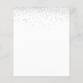 Papier Script Élégant Budget Parties scintillant Argent E (Dos)
