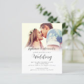 Papier Script élégant budget QR Code photo Mariage Invita (Debout devant)