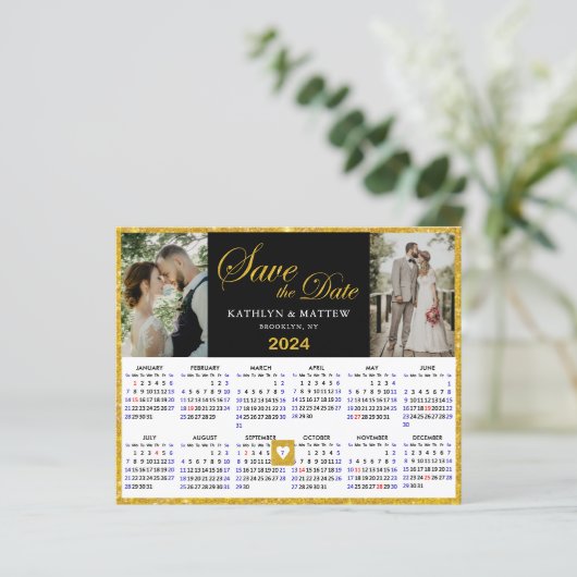 Papier Script élégant du budget 2024 Calendrier Enregistr (Debout devant)