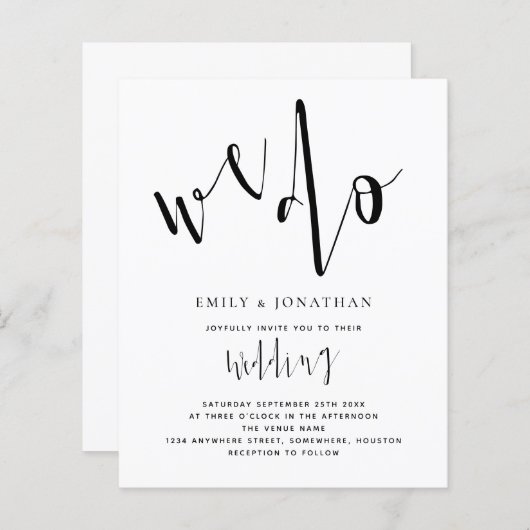 Papier Script élégant du budget que nous faisons Faire-pa (Devant / Derrière)