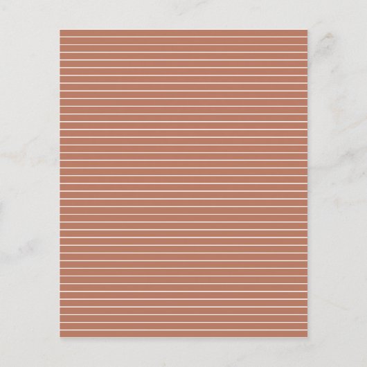 Papier Script en terre cuite moderne mariage contemporain (Dos)