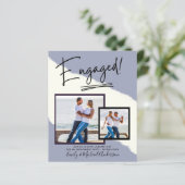 Papier SCRIPT FIANÇAILLES DE PHOTO BUDGET Faire-part Invi (Debout devant)