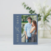 Papier Script lunaire photo Mariage Budget bleu  (Debout devant)