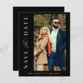 Papier Script lunaire photo Mariage noir budget (Devant / Derrière)