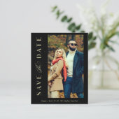 Papier Script lunaire photo Mariage noir budget (Debout devant)