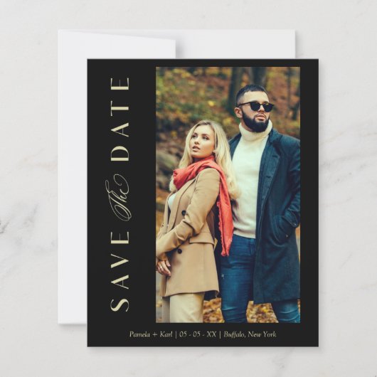 Papier Script lunaire photo Mariage noir budget (Devant)