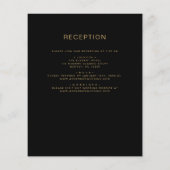 Papier Script Mariage tout en or noir (Dos)