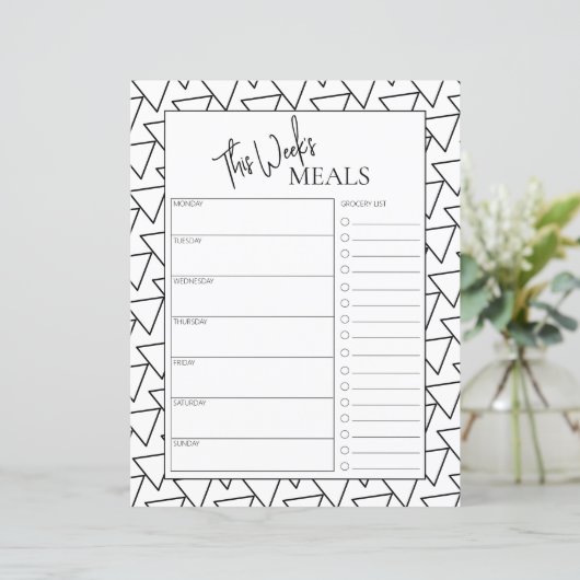 Papier Script minimal Abstrait Texte Planificateur de rep (Debout devant)
