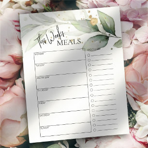 Papier Script minimal botanique Texte Planificateur de re