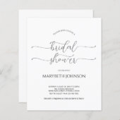 Papier Script minimal simple Fête des mariées noir et bla (Devant / Derrière)