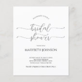 Papier Script minimal simple Fête des mariées noir et bla (Devant)